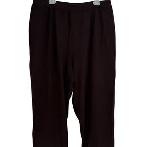 Eileen Fisher Womens Pants Pull On Slim Ankle Pant Brown knit 3X Italian Yarn